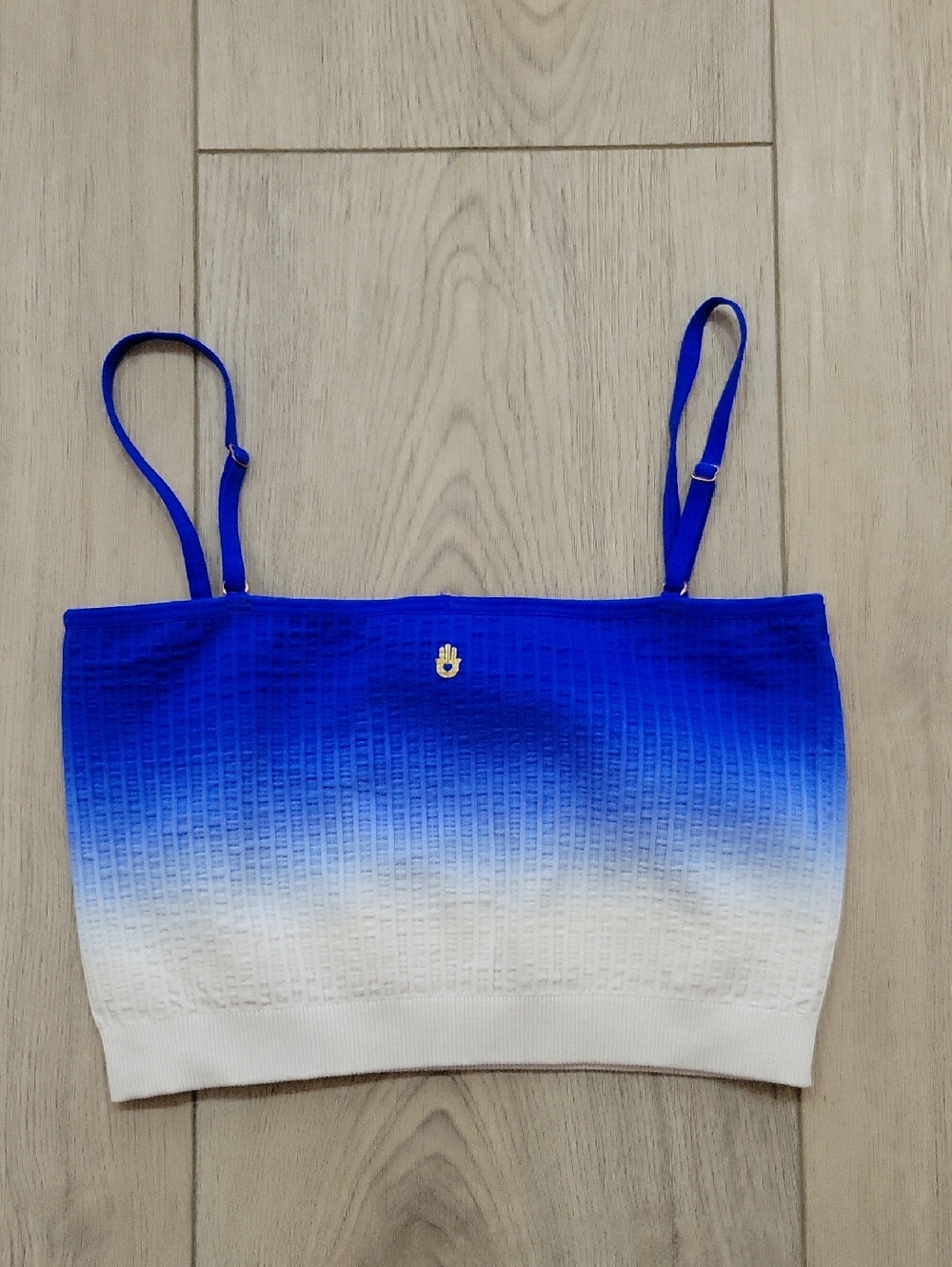 Spiritual Gangster Blue-to-White Ombre Cropped Cami